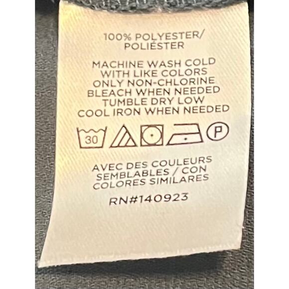 LOFT OUTLET CAP SLV RND NECK PULL-OVER TUNIC BLOUSE, WOMENS, L, BLUE - Picture 10 of 10